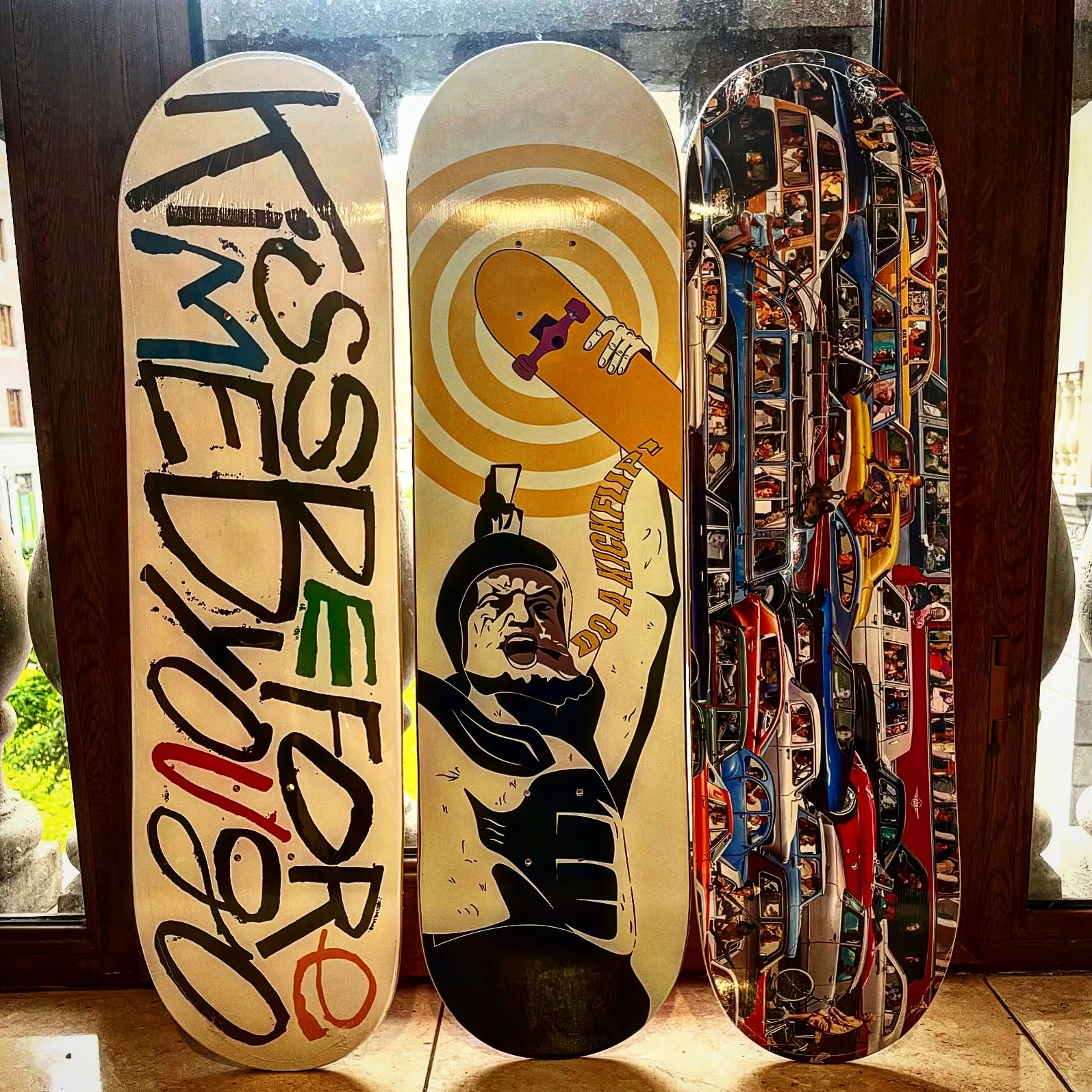 Kiss Me Before You Go, Mamik and Traffic Armenian skateboard decks together
