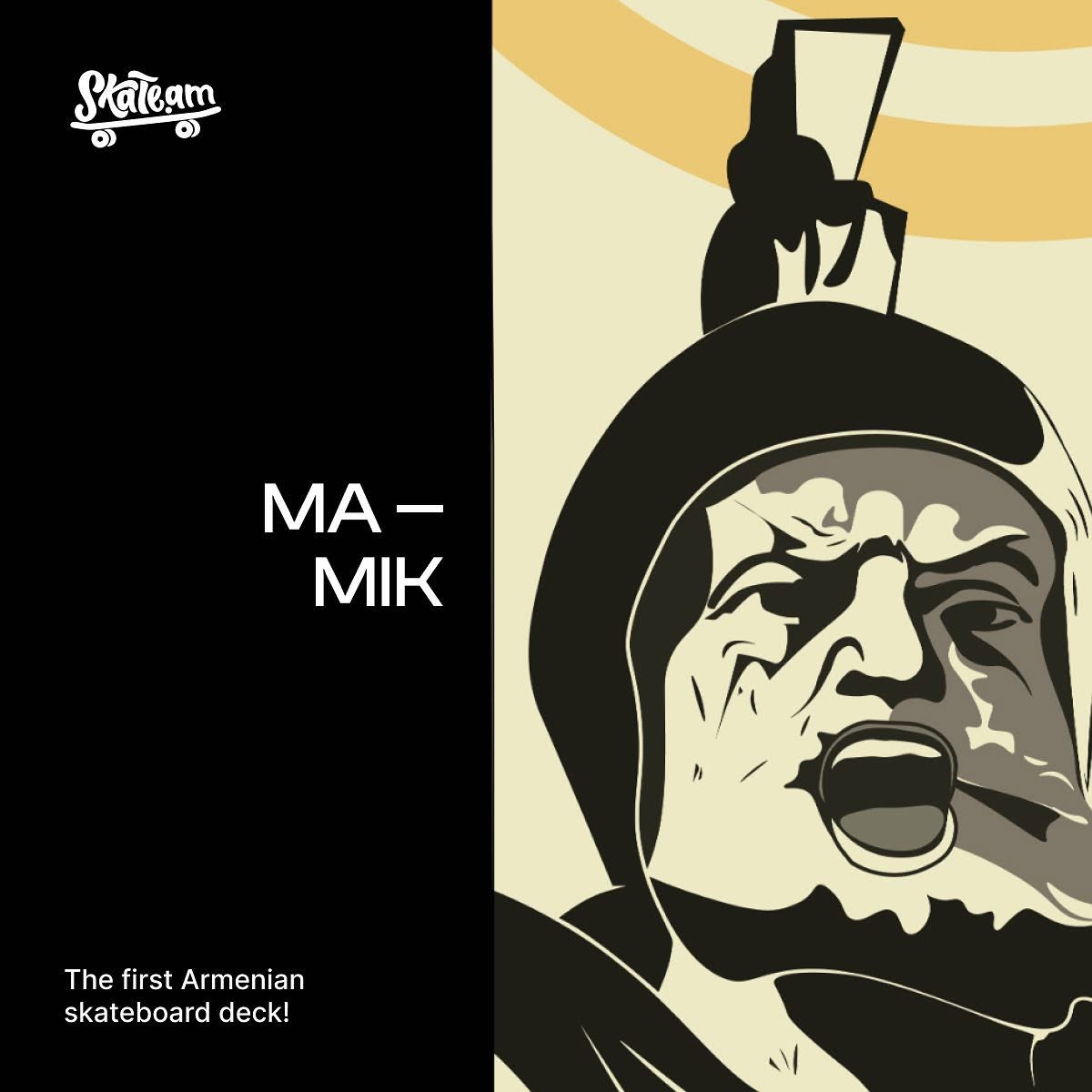 Mamik, the first Armenian skateboard deck poster