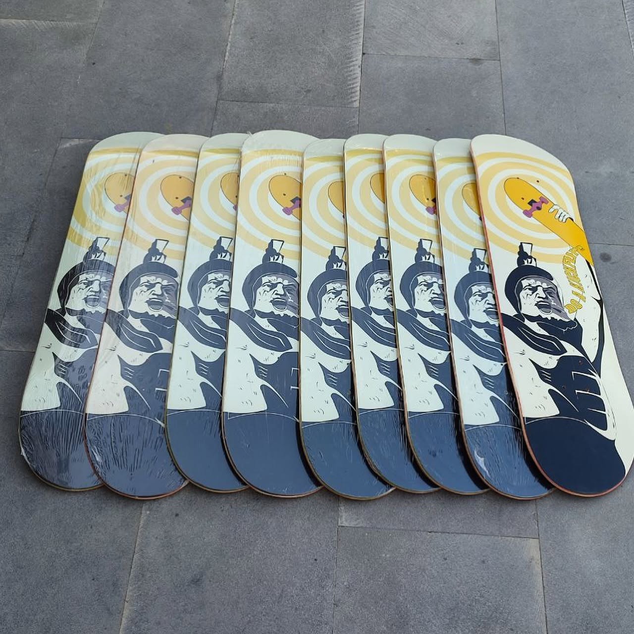 A full series of Mamik Armenian skateboard decks