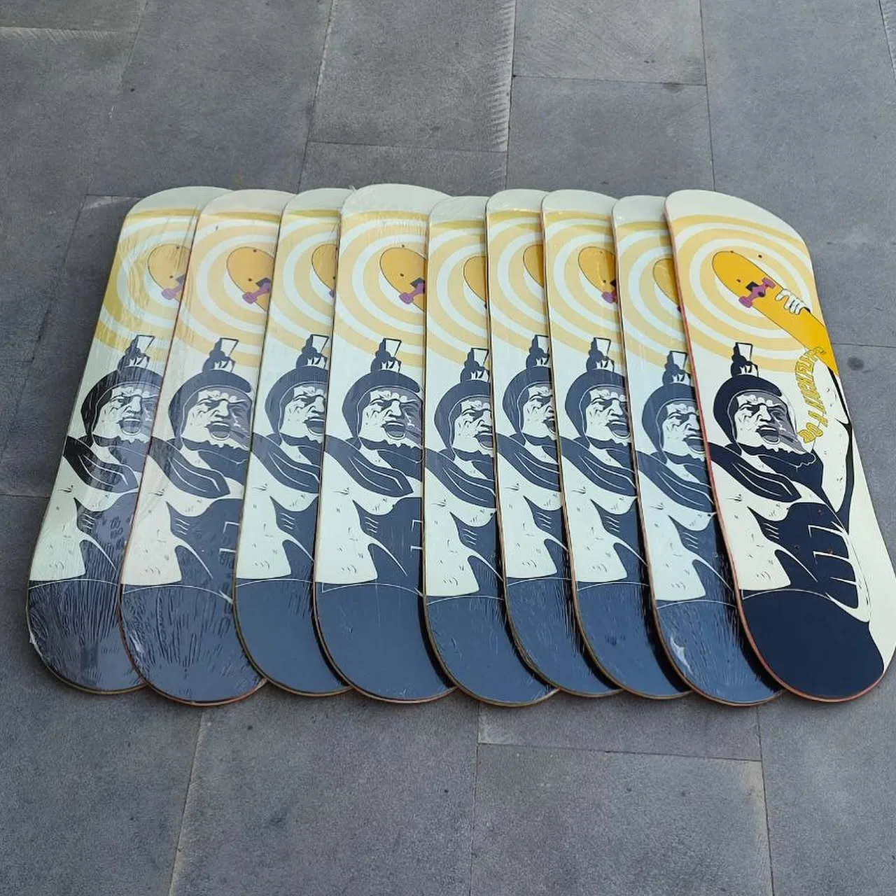 A full series of Mamik Armenian skateboard decks